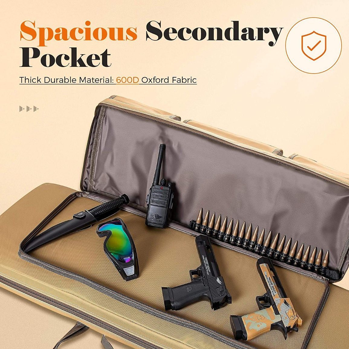 Sac à pistolet tactique de capacité multifonctionnelle, fourre-tout, sac à dos pour pistolet