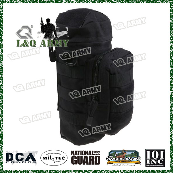 Militray tactique Molle fermeture éclair bouteille d'eau pochette d'hydratation sac transporteur 