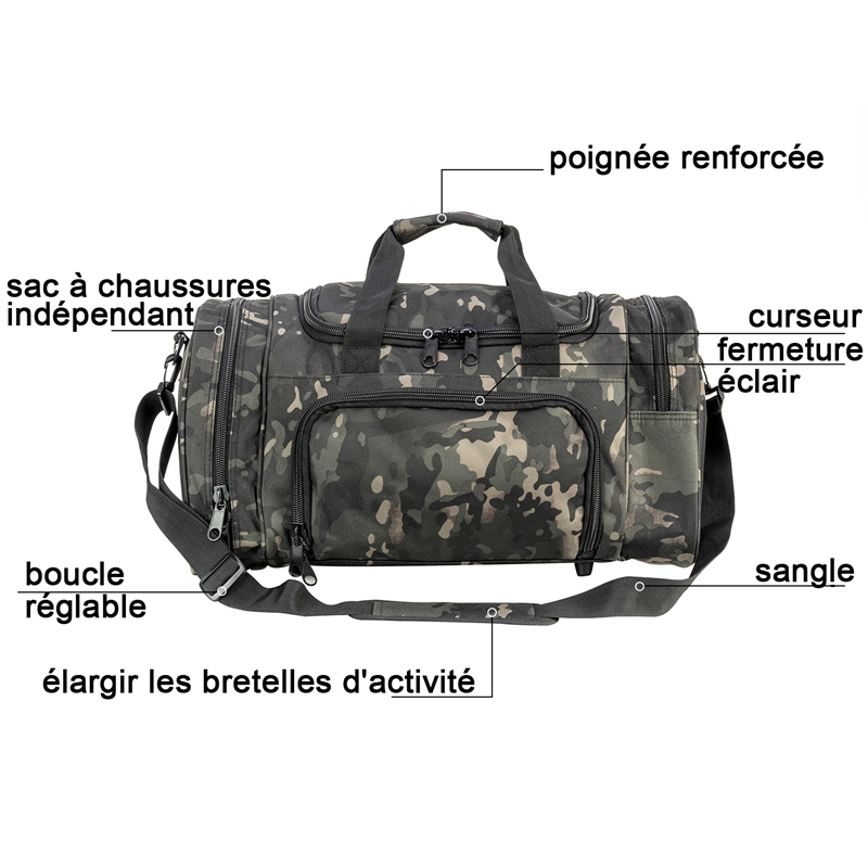 Sacs noirs camouflage LQ08032A